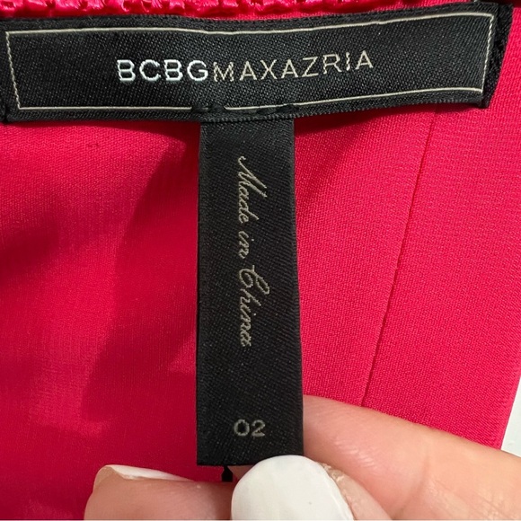 BCBGMaxazria 2 Mayela Red Strapless 100% Silk Embroidered Boho Fairy Mini Dress - Picture 9 of 15